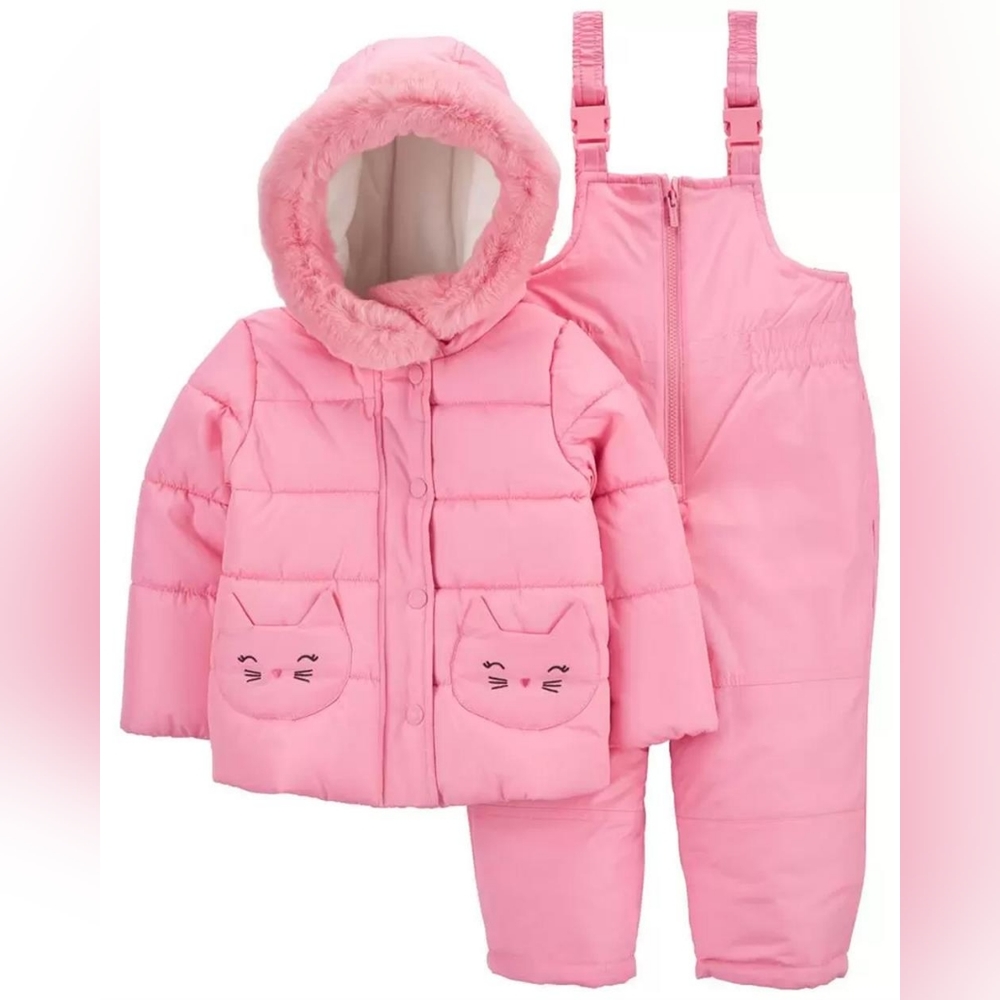 2T Carters Two Piece Kitty Snow Suit NWT.
